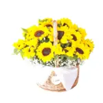 Canasto grande mimbre 20 Girasoles