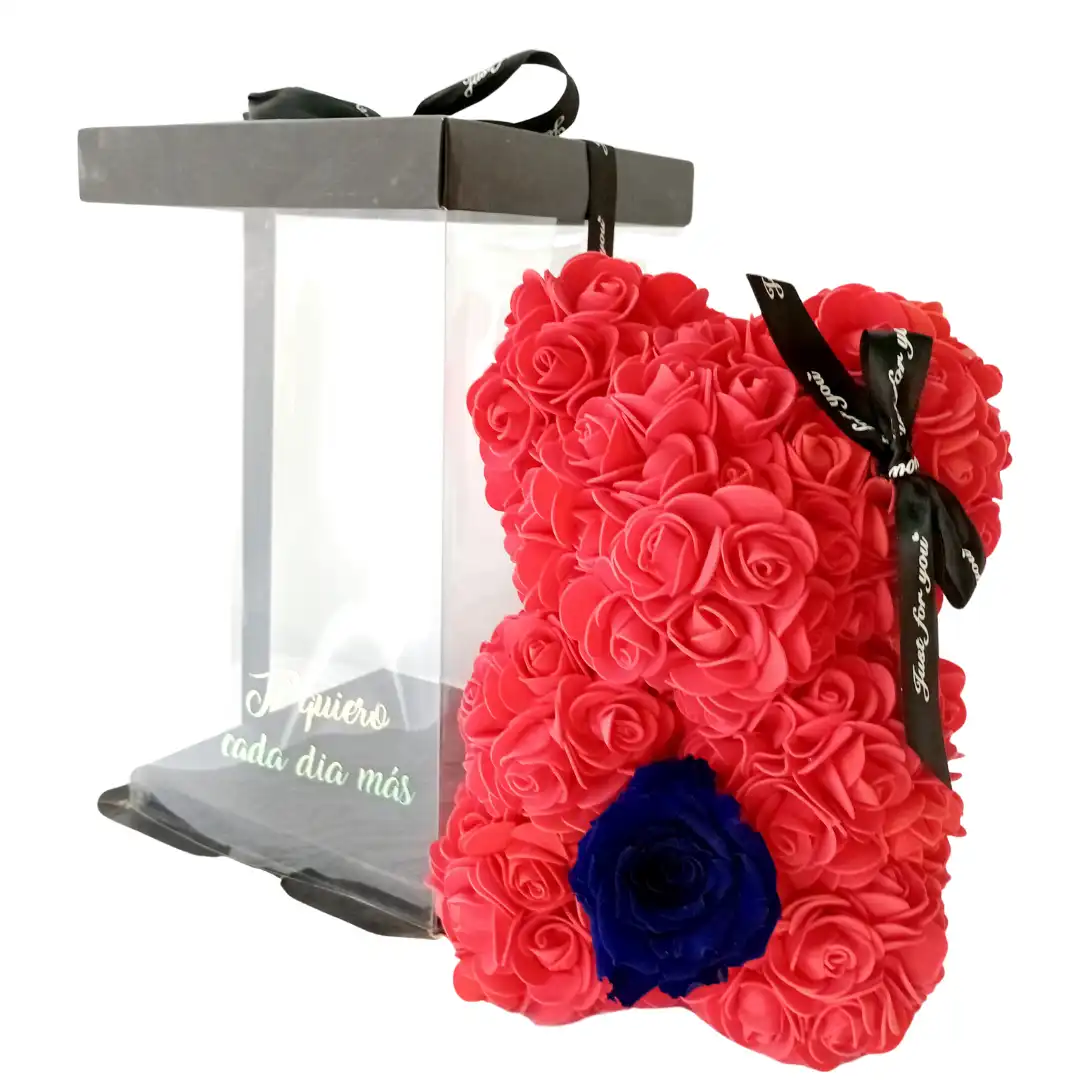 287 Oso Eterno Rosas Rojas - Imagen 1