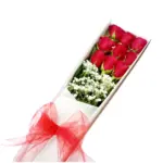 Caja de 9 Rosas Rojas